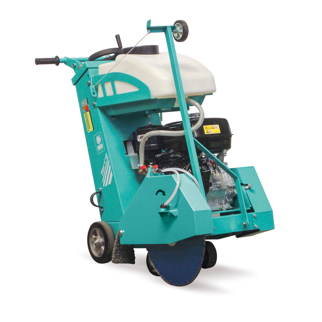 Terra 450 - Asphaltschneider mit Benzin-/Dieselmotor. Scheibe Ø 450 mm.